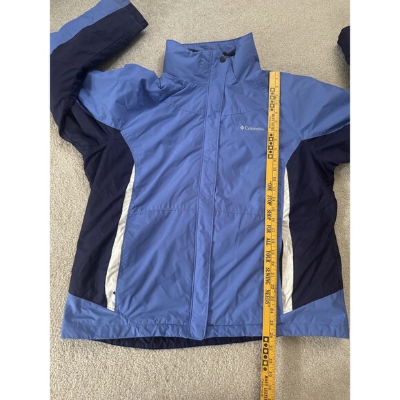Columbia Interchange Jacket Women’s Plus Size 1X blue/white Fleece Lined - Picture 11 of 14